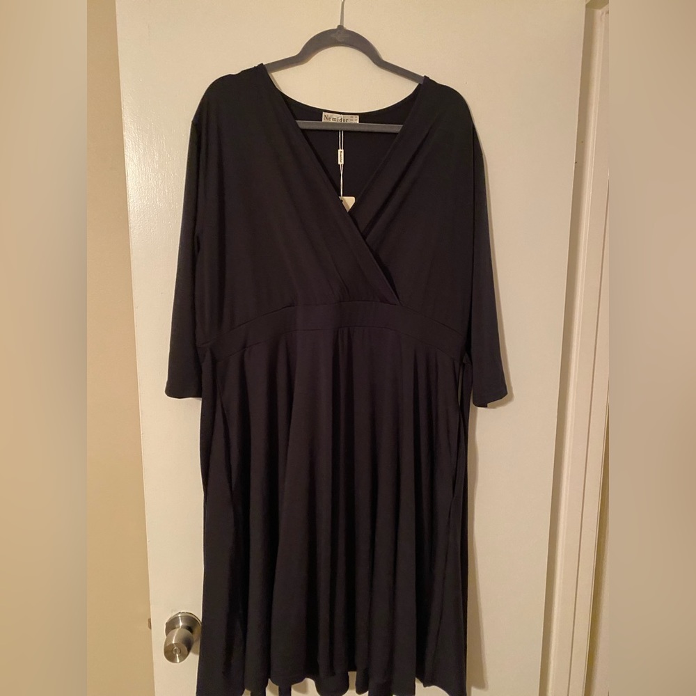 Black tie waist dress. NEW